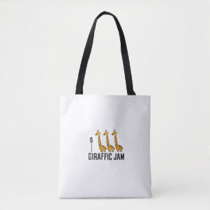 Tote Bag Femme Giraffic Jam Funny Giraffe Giraffe Pun Cute