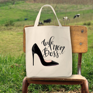 Tote Bag Femme Maman Boss Girl High Heel Fun mignonne