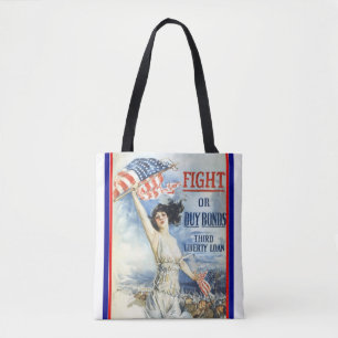 Tote Bag Femme patriotique vintage avec affiche d'art du dr