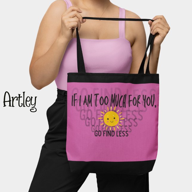 Tote Bag Femme rose confiante joyeuse soleil (Créateur téléchargé)