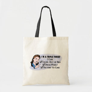 Tote Bag Femme sarcastique de Funny Retro 50's : Triple Men