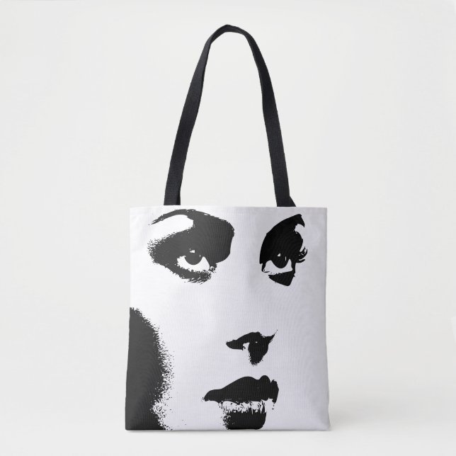 Tote Bag Femme traits noirs (Devant)