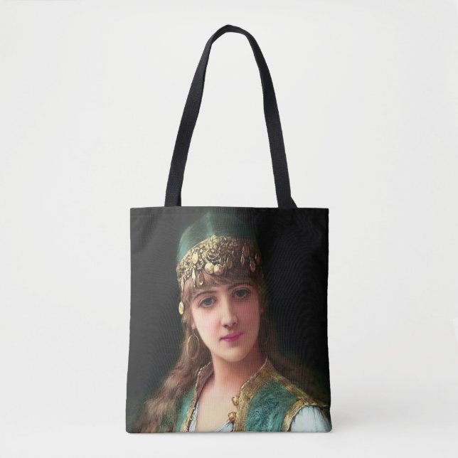 Tote Bag Femme tzigane victorieuse élégante boho bellydance (Devant)