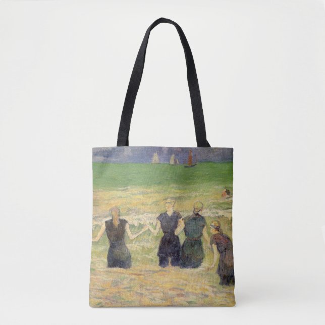 Tote Bag Femmes baignant Dieppe par Paul Gauguin (Devant)