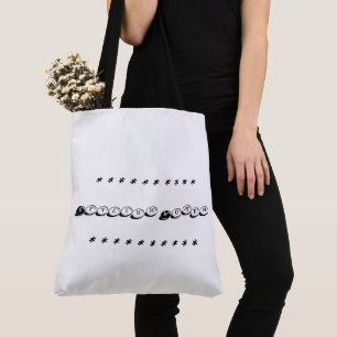 Tote Bag Femmes élégantes imprimées couleur noire texte sho