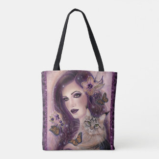 Tote Bag Femmes fantastiques avec chat par Renee Lavoie 