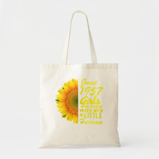 Tote Bag Femmes Juin Filles 1957 tournesol 65e anniversaire