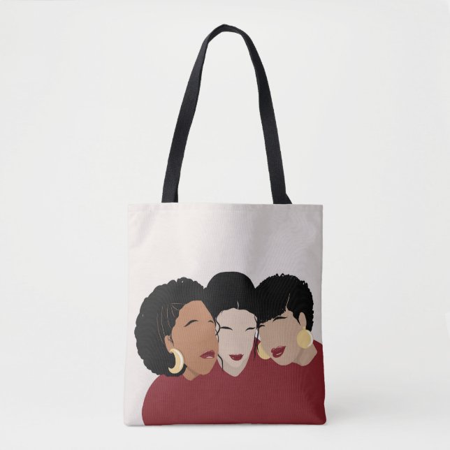 Tote Bag Femmes noires, Amis soeurs, Shades de Melanin (Devant)