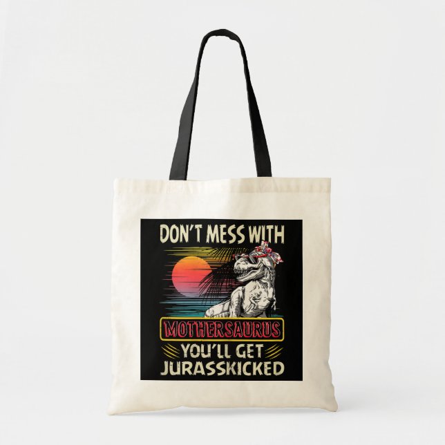 Tote Bag Femmes Vintage Mothersaurus Retro Dinosaures Lover (Devant)