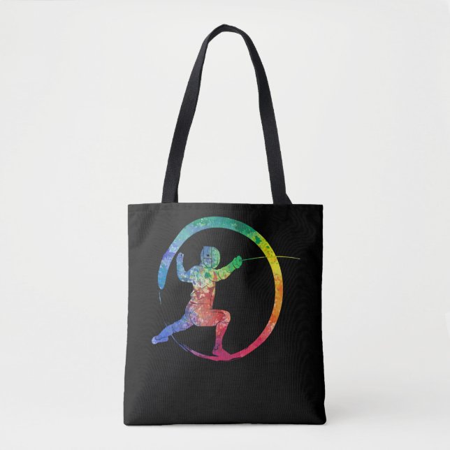 Tote Bag Fencer Sport de clôture coloré (Devant)