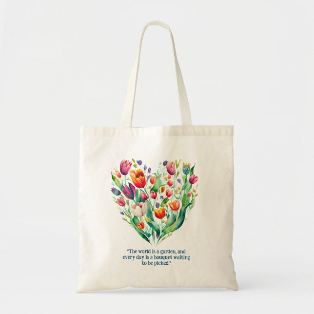 Tote Bag Ferme rustique Wreath tissé main Pays Charme (Devant)