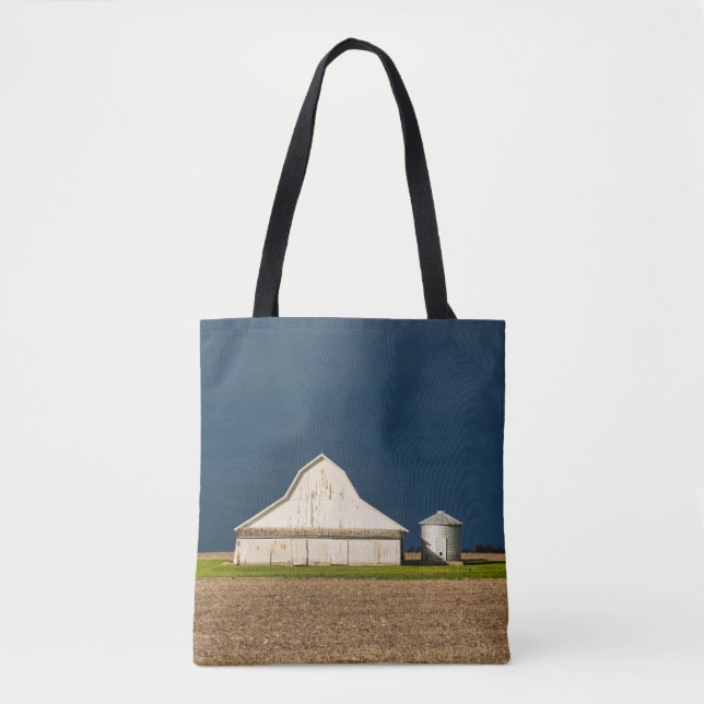 Tote Bag Fermes | Grange blanche & Silo (Devant)