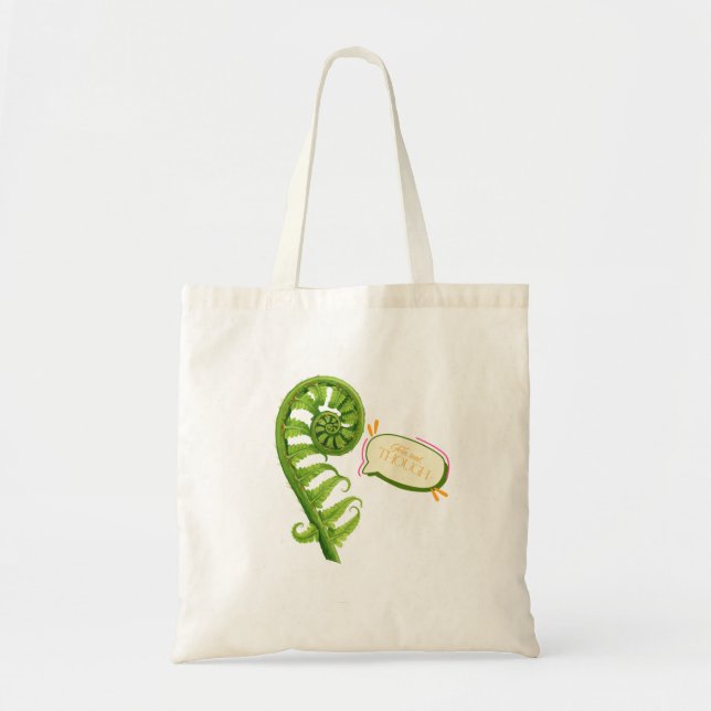 Tote Bag Fern Real, Though — Fiddlehead Pun (Devant)