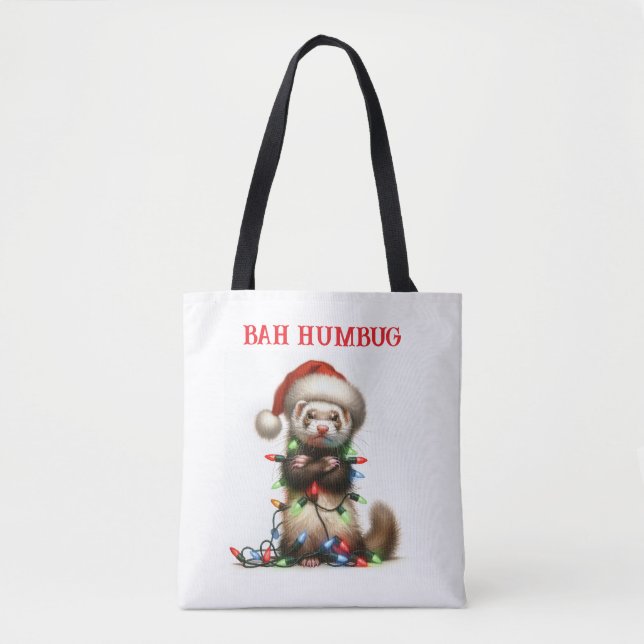 Tote Bag Ferret de désordre de Noël enchevêtré (Devant)