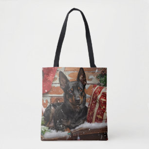 Tote Bag Festival de Noël des chiens Kelpie australiens