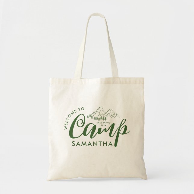 Tote Bag Fête de Bachelorette de Camp sur Mesure Moderne Ru (Devant)