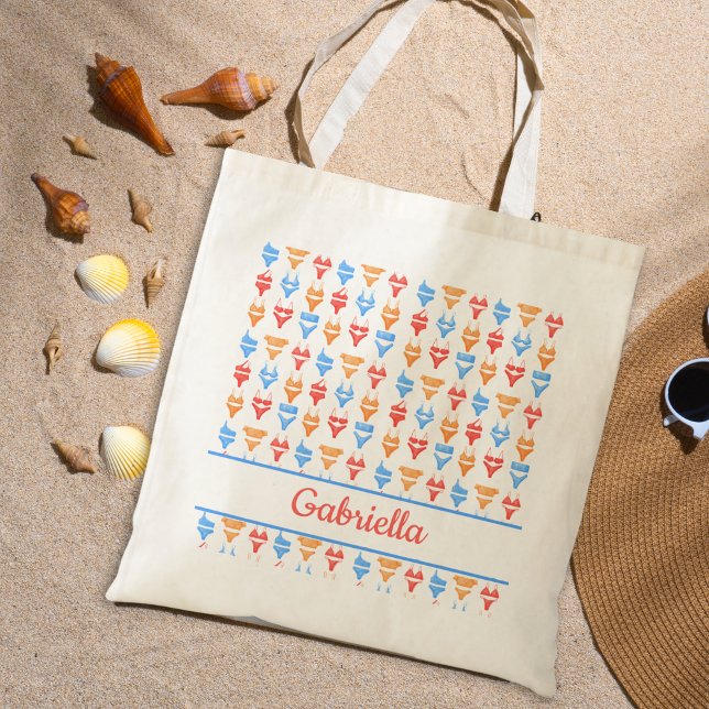Tote Bag Fête de Bachelorette Personnalisée à la Plage ou à (Créateur téléchargé)