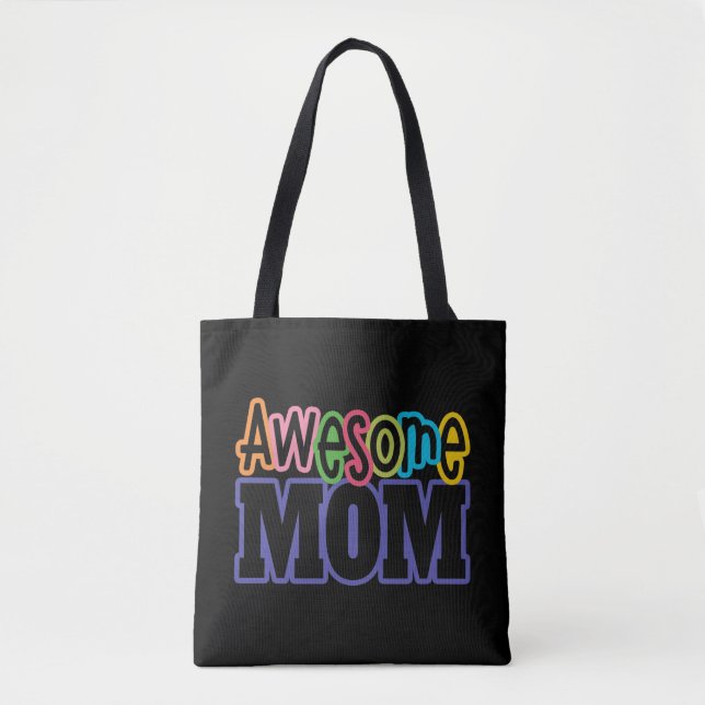 Tote Bag Fête de la mère de maman aux couleurs époustouflan (Devant)