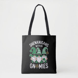Tote Bag Fête de la Saint-Patrick Gnome Léopard Chanceux Tr