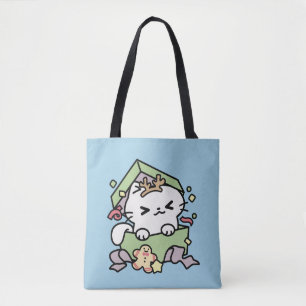 Tote Bag Fête de Noël avec Purr-ty Time Cat