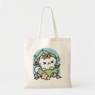 Tote Bag Fête de Noël avec Purr-ty Time Cat