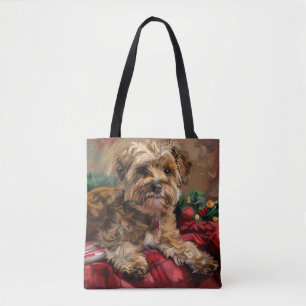 Tote Bag Fête de Noël de Chien Yorkipoo