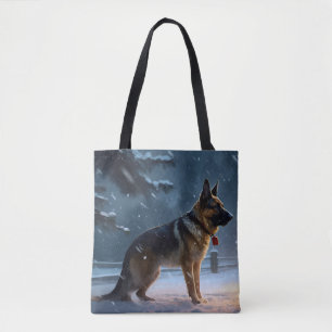Tote Bag Fête de Noël des bergers allemands