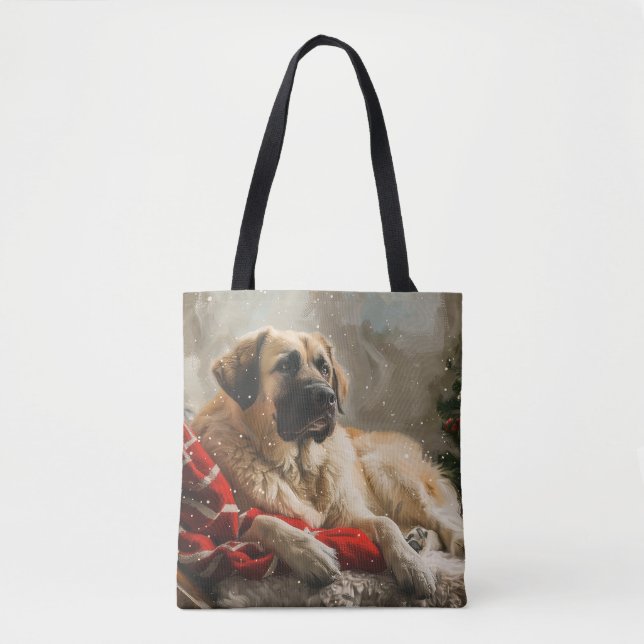 Tote Bag Fête de Noël des Chiens de Berger Anatoliens (Devant)