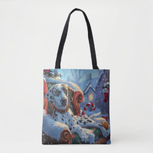 Tote Bag Fête de Noël des Chiens de Dalmatie