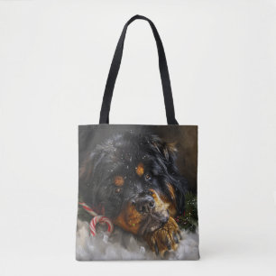 Tote Bag Fête de Noël du chien Mastiff Tibétain
