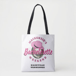 Tote Bag Fête de week-end de jeune fille au style disco cow