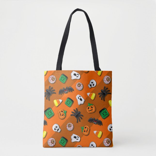 Tote Bag Fête des Candies Éffrayantes d'Halloween (Devant)
