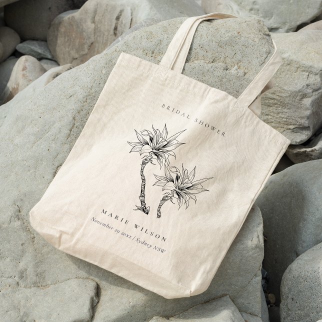Tote Bag Fête des mariées de croquis noir blanc pour palmes (Créateur téléchargé)