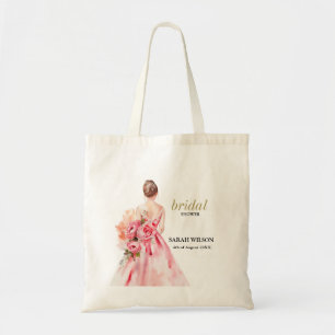 Tote Bag Fête des mariées Mariage d'aquarelle minimale