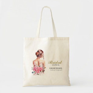 Tote Bag Fête des mariées Mariage rose Aquarelle moderne