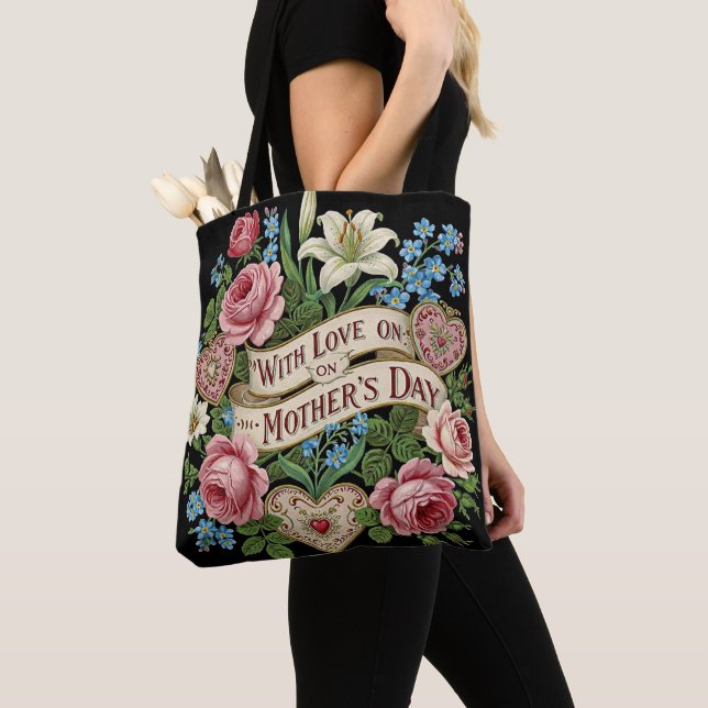 Tote Bag Fête des mères avec amour (De près)