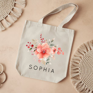 Tote Bag Fête des Mères   Nom de demoiselle d'honneur flora