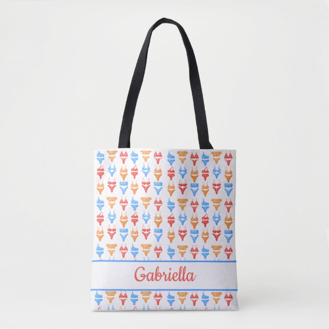 Tote Bag Fête personnalisée de Bachelorette à la plage ou à (Devant)