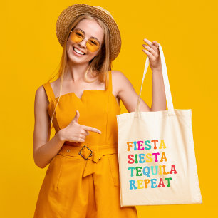 Tote Bag Fête Sieste Téquila Répète