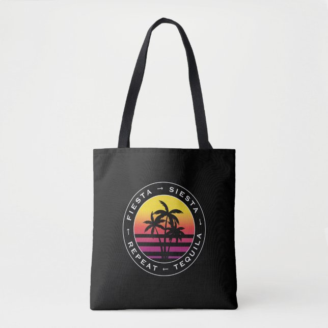 Tote Bag Fête Sieste Tequila Répéter Enterrement de Vie de  (Devant)
