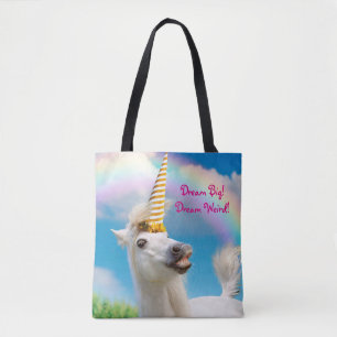 Tote Bag Fête Unicorn Horse Et Arc En Ciel