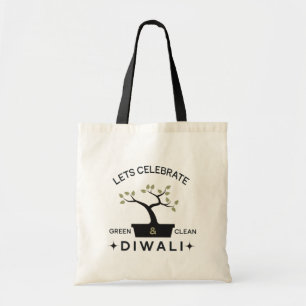 Tote Bag Fêtons Diwali vert et propre