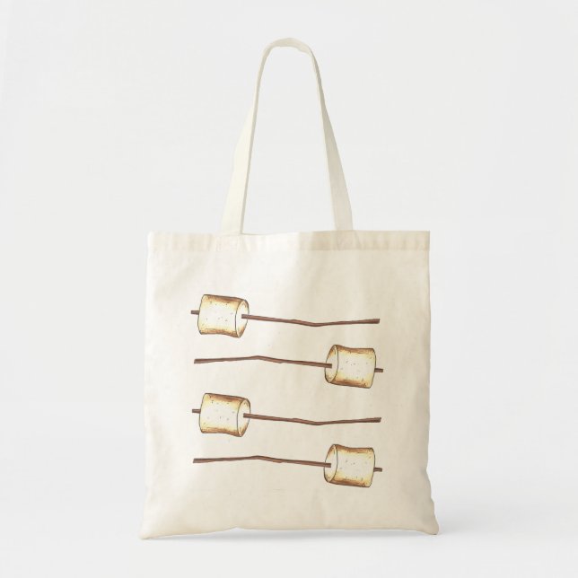 Tote Bag Feu de Campagne grillé Marshmallows Camping Smores (Devant)