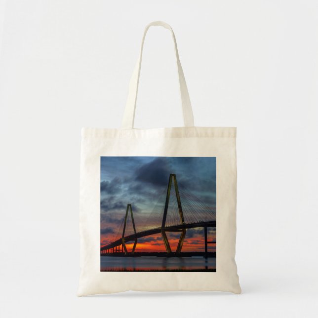 Tote Bag Feu de Charleston comme coucher de soleil (Devant)