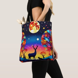 Tote Bag Feu de nuit de la forêt