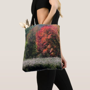 Tote Bag Feuillage D'Automne Bordant Un Effet Orton De Mara