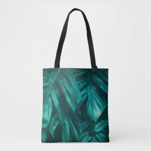 Tote Bag feuillage de la jungle tropicale, feuillage vert f