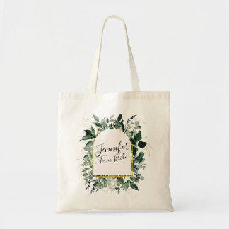 Tote Bag Feuillage vert botanique moderne Team Bride