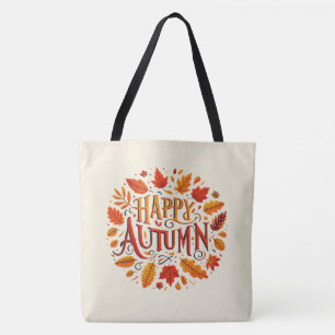 Tote Bag feuille classique et automne heureux
