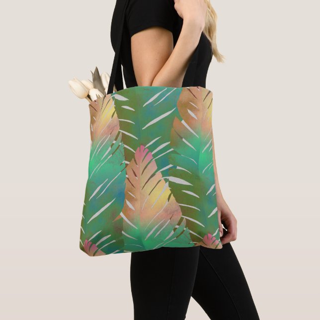 Tote Bag Feuille de banane à imprimer hawaïenne (De près)